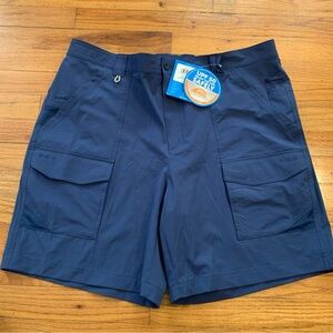 NEW Men's Columbia Navy Cargo Shorts XL 8”